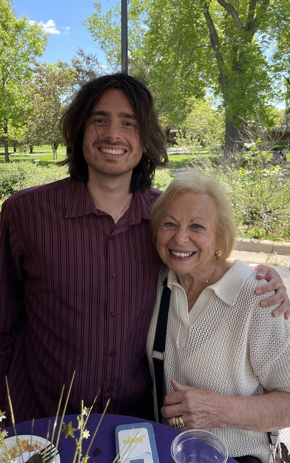 Holden Valentine with his grandmother