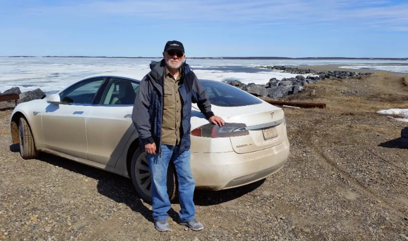 This 84-year-old man drove a Tesla to the Arctic Ocean from California — setting a historic first record