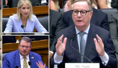 Moment head of top California medical school squirms when asked whether only women can get pregnant