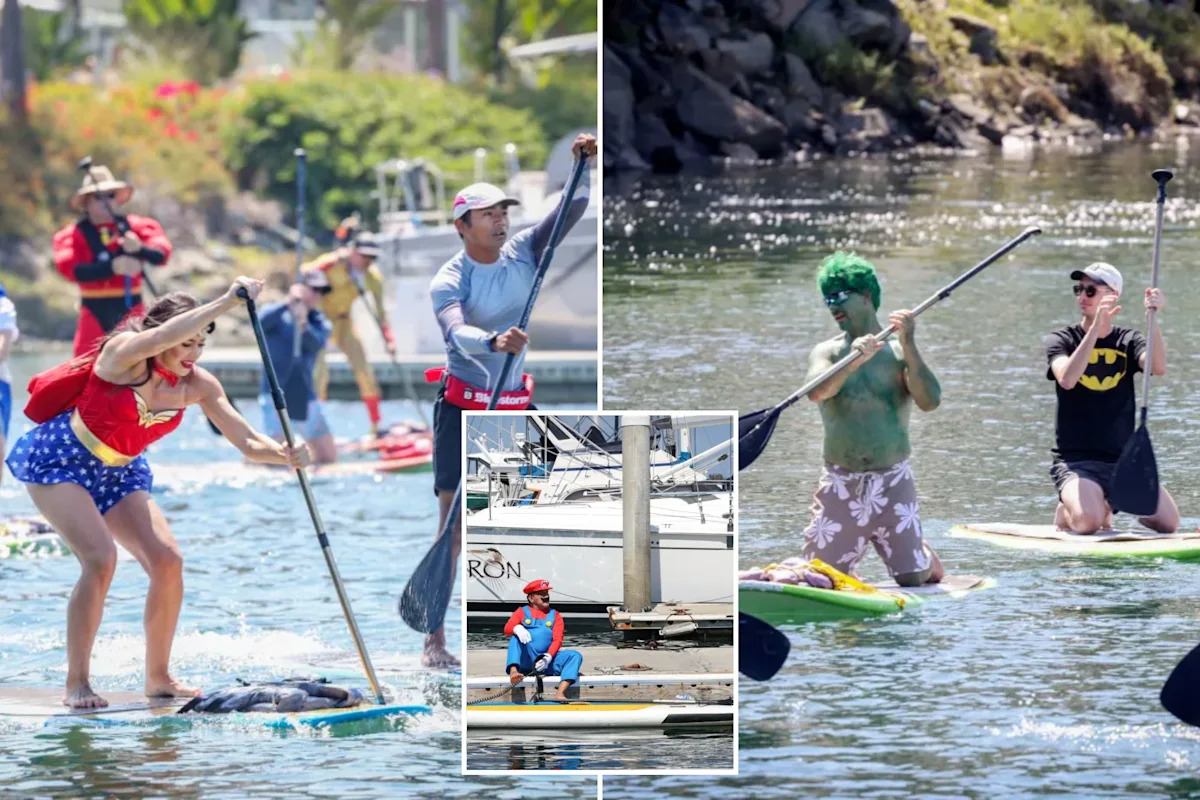 Hilarious moment superheroes paddle for their life as Comic Con 2026 kicks off in San Diego