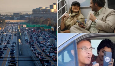 LA takes a spin at iconic NYC interview segment, with freeways instead of subways
