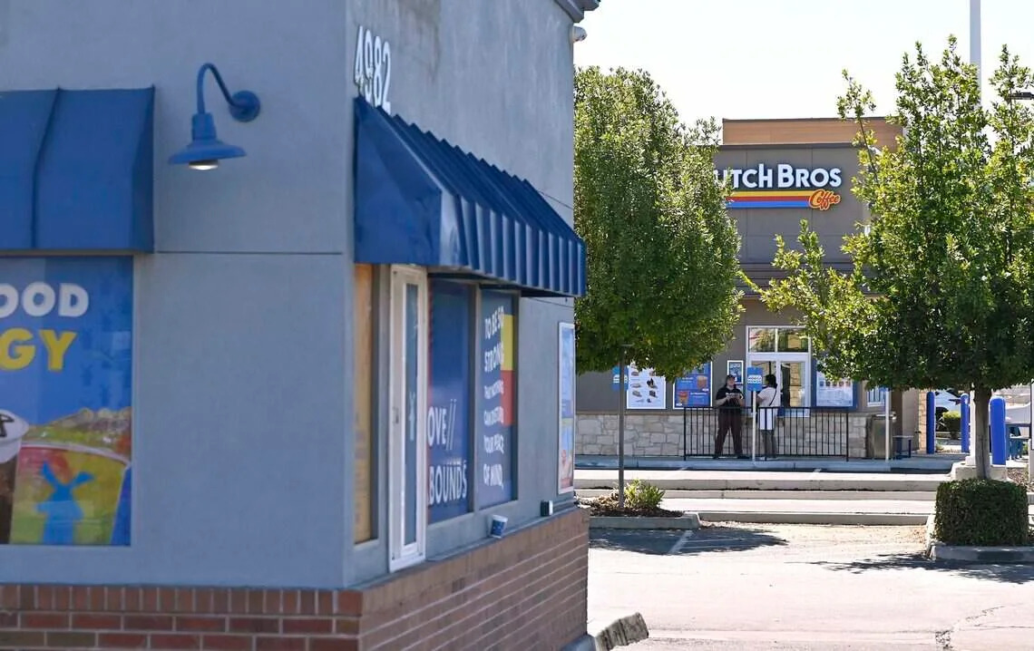 Why did Dutch Bros open a coffee shop 150 feet from an existing one in Fresno?