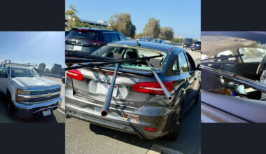 Unsecured Pipes Tear Through Sedan After California Rear-End Crash, CHP Says