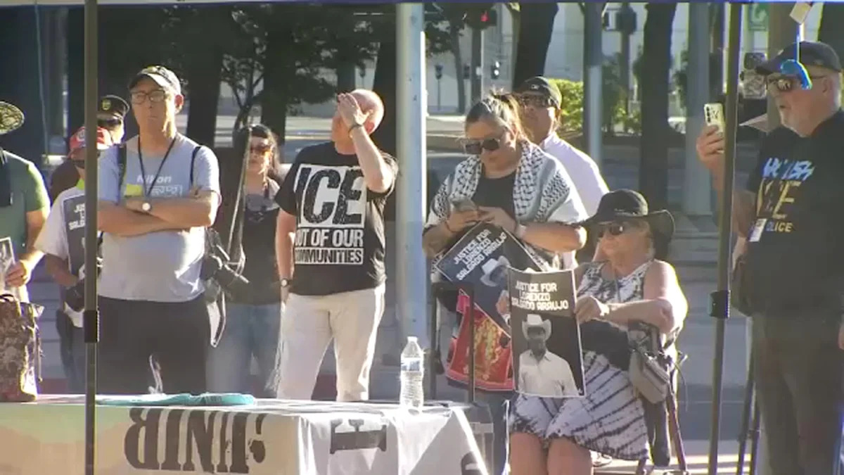Fresno protesters demand answers in ICE shooting death of Texas father