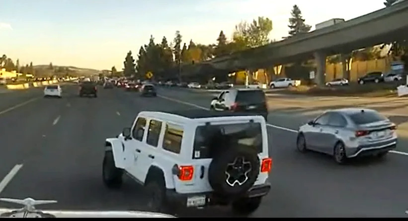 (Dash cam video image courtesy California Department of Insurance)