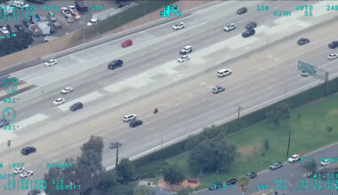 A motorcyclist was arrested on the Fourth of July after they were caught rider faster than 130 mph on the 5 Freeway in Orange County. (CHP)