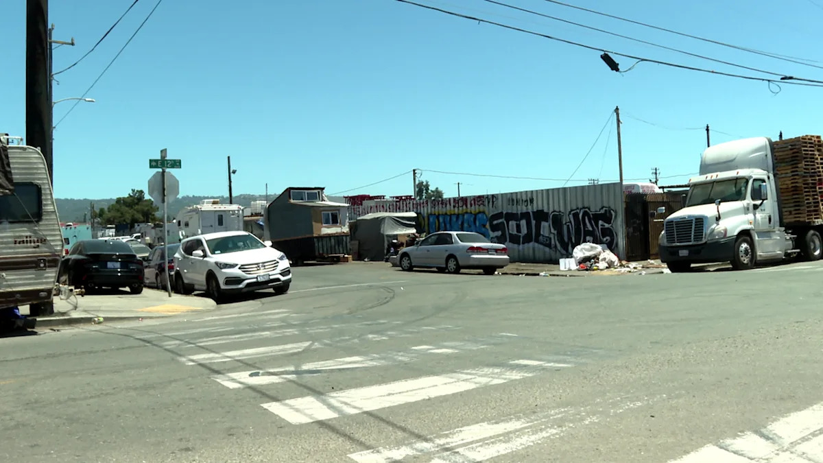 East Oakland residents frustrated with growing homeless encampment near school
