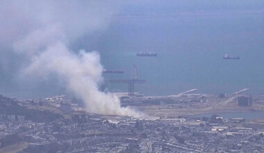 Brush fire breaks out at former San Francisco Navy shipyard