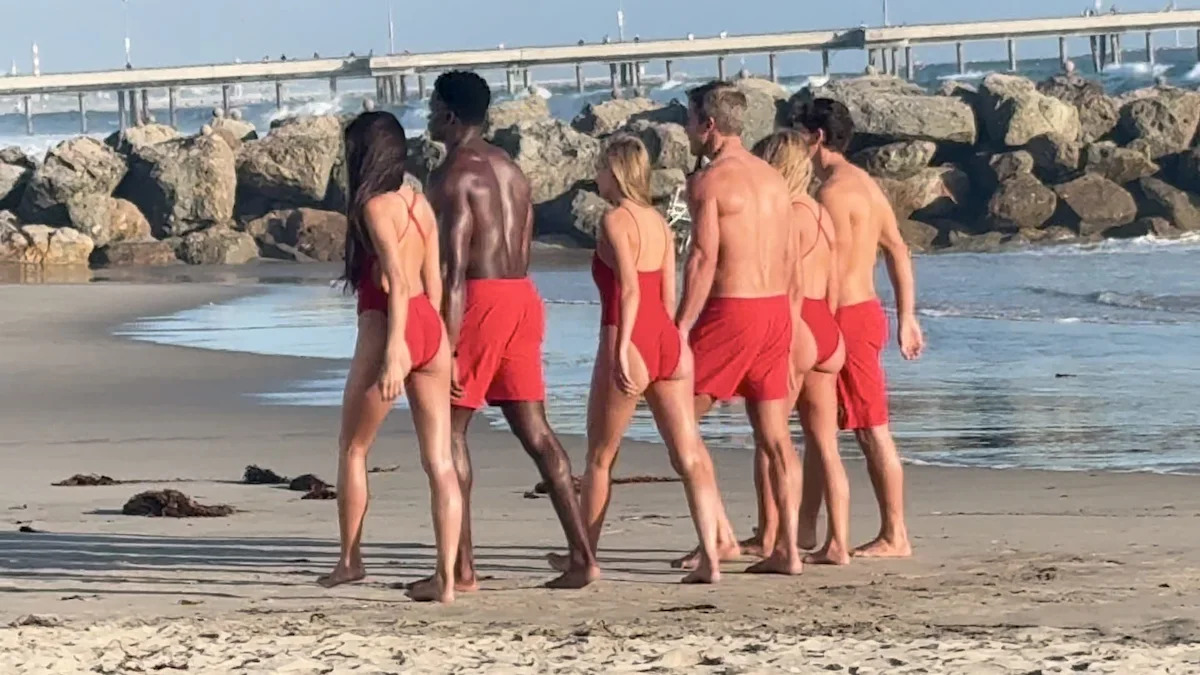'Baywatch' reboot cast films beach scenes in California