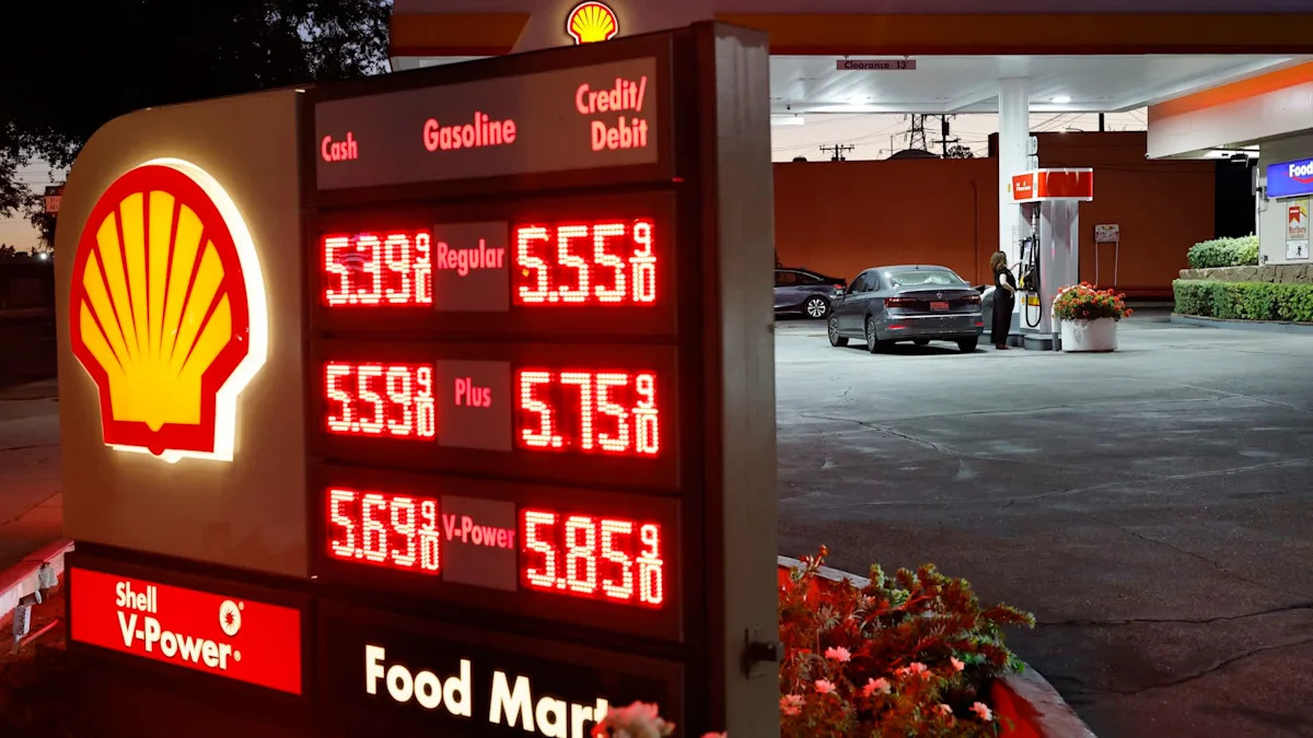 Los Angeles driver paid $105 to fill up, then joined a surge back to Metro as gas topped $6