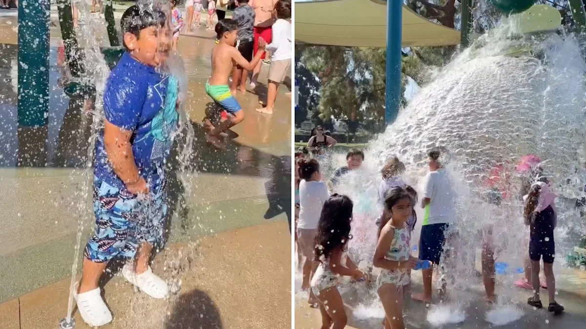 California city's first dedicated splash pad opens, bringing heat relief to Portola Park