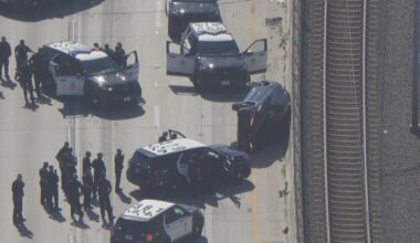 105 Freeway closed after human trafficking suspect crashes during LAPD pursuit