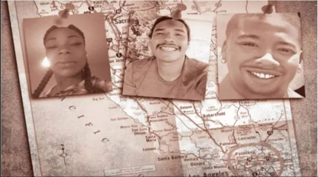 Three deaths connected to rehab facilities in 2024 have something in common: Those who died were seeking help in the rehab empire overseen by Nathan Young, aka "Pablo Lopez," and associates. From left, Margaret Dickerson, Benjamin Barragan and Emmanuel Mitchell. (Illustration by Jeff Goertzen, Orange County Register/SCNG)