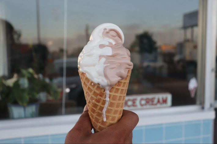 melting swirl soft serve