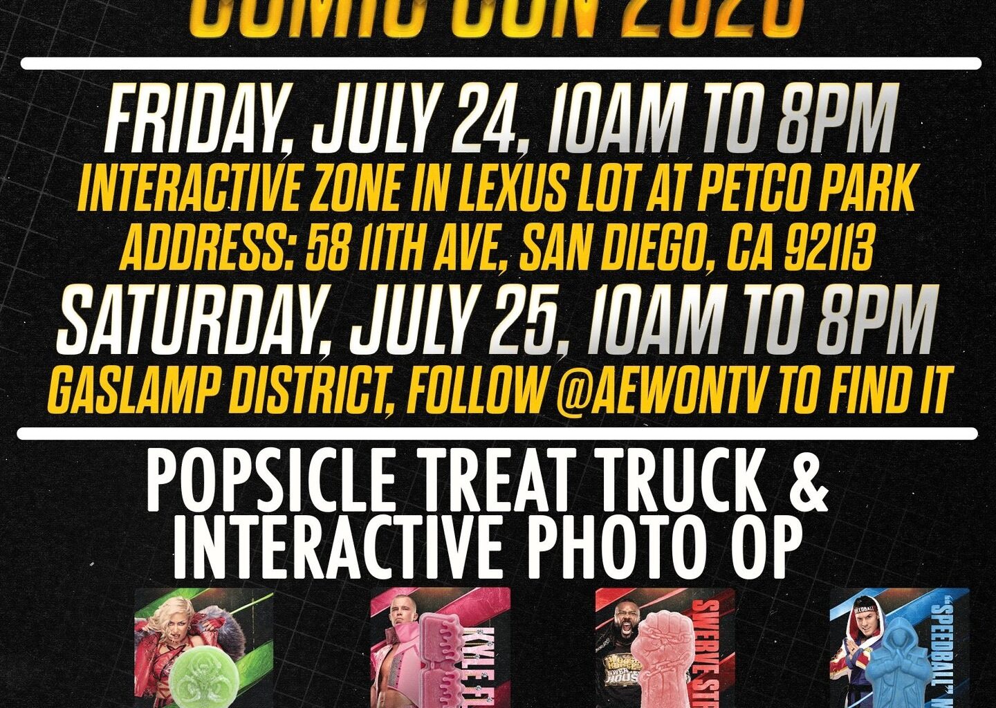 AEW Bringing the Chill to San Diego Comic-Con with Treat Truck