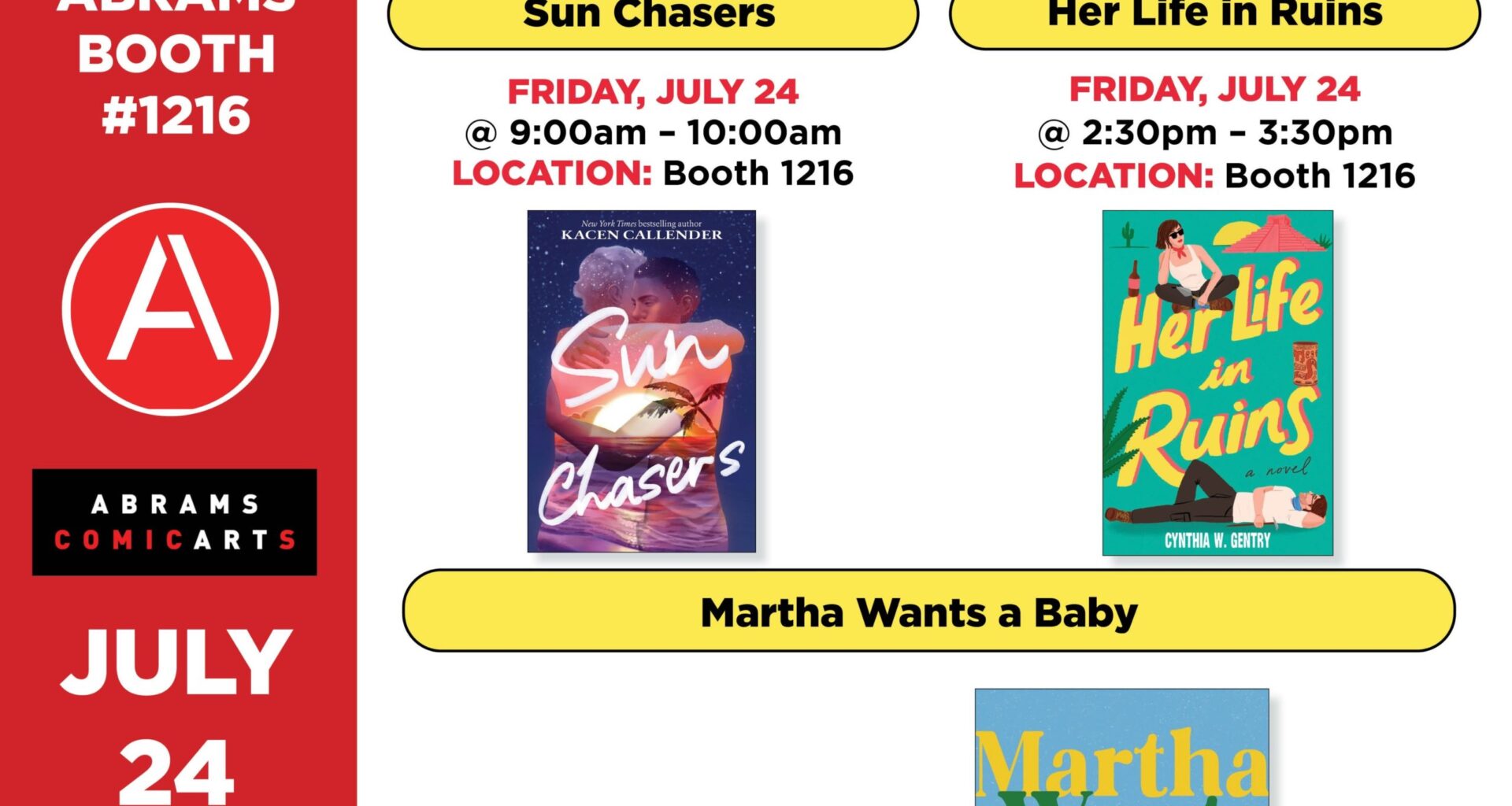 ABRAMS Books San Diego Comic-Con 2026 Exclusives, Giveaways, Signings
