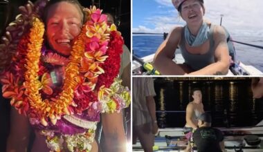Youngest woman to row from California to Hawaii completes record-breaking journey