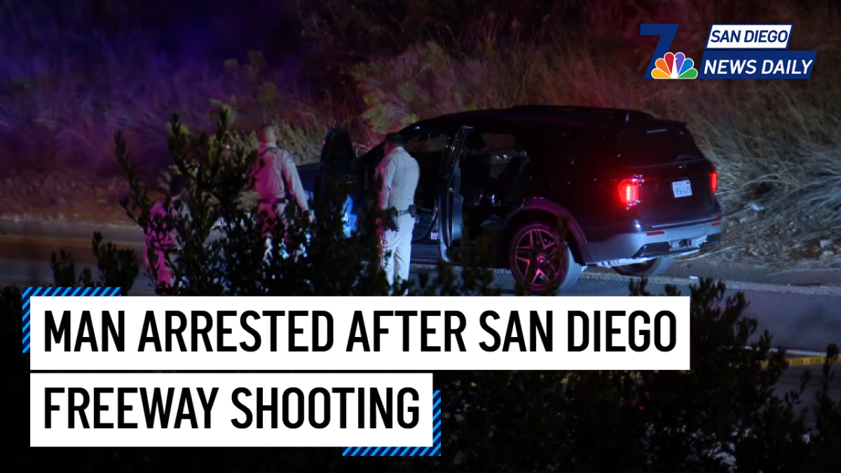 Man arrested after shooting woman on San Diego freeway