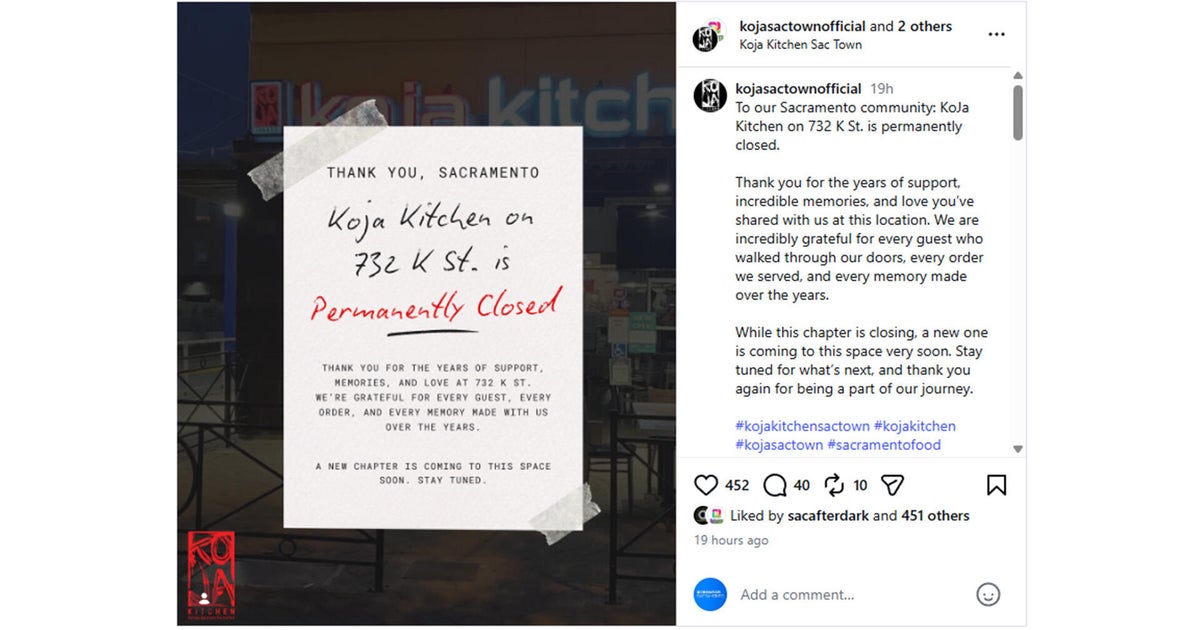Koja Kitchen closes downtown Sacramento restaurant on K Street