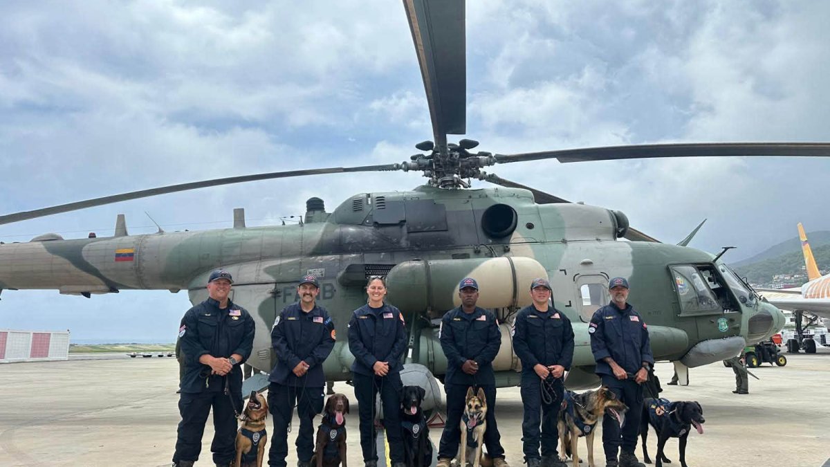 LA County firefighters, K-9s return home from Venezuela – NBC Los Angeles