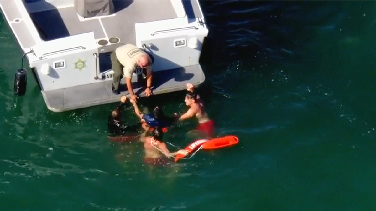 Felony suspect pulled from Pacific Ocean after 90-minute escape attempt