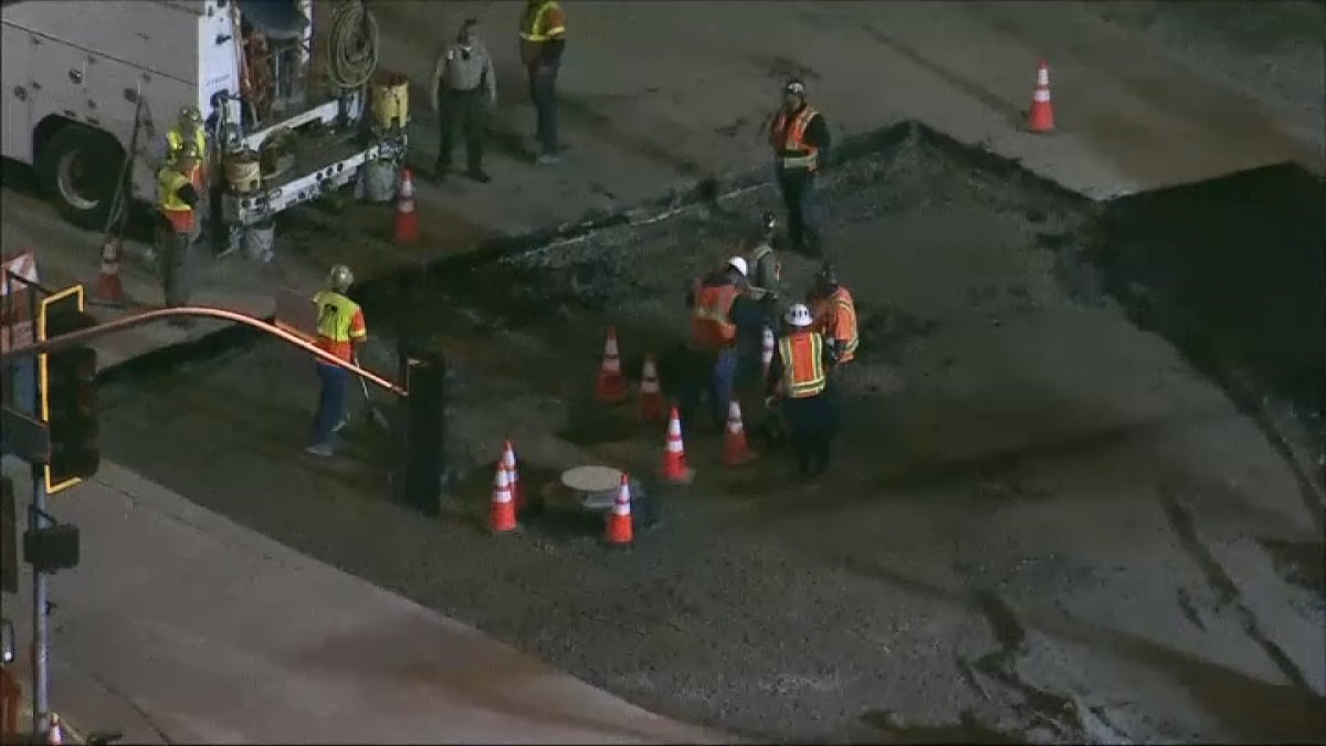 Crews find water pooling during work on pipe in West Hollywood – NBC Los Angeles