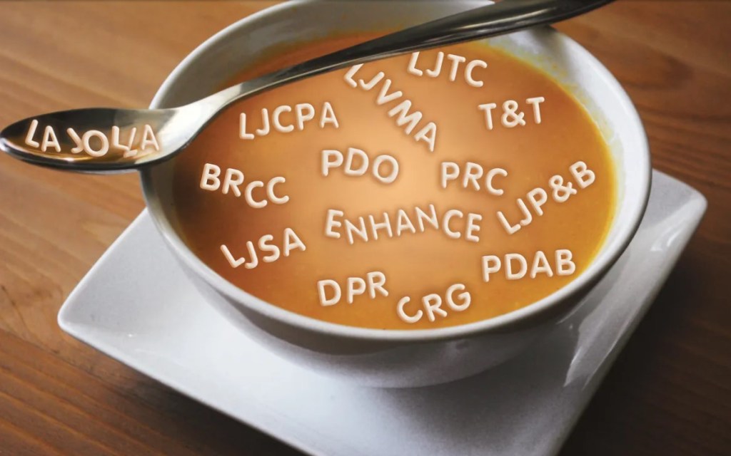 Alphabet soup: La Jolla organizations have many abbreviations but go a long way in guiding community life – San Diego Union-Tribune