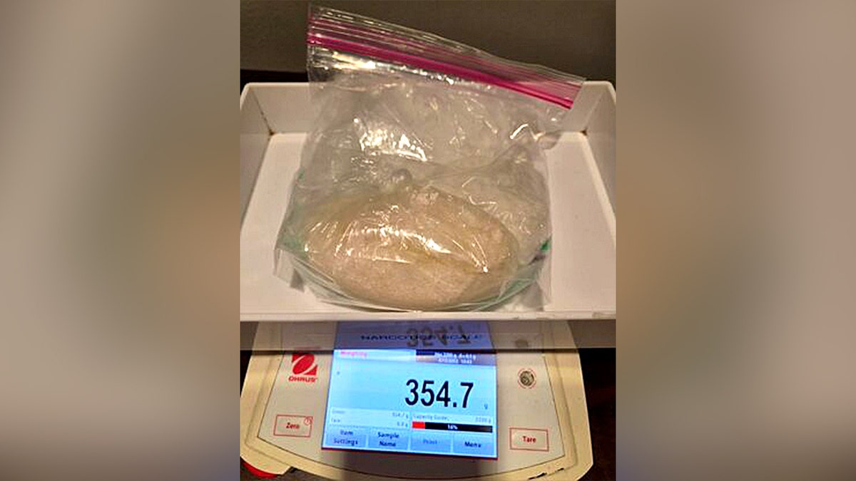 large ziplock bag of suspected meth