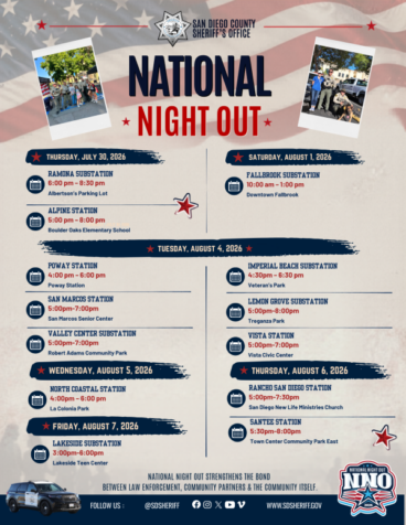 National Night Out in San Diego County August 4