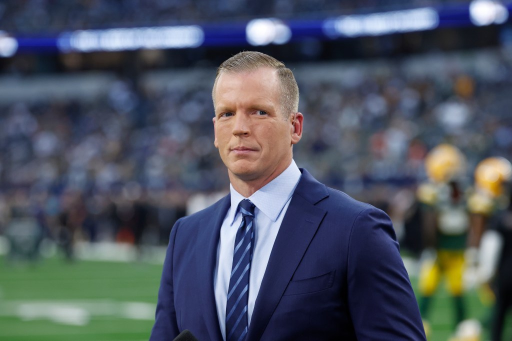 NBC Sports analyst Chris Simms during a Sunday Night pregame show.