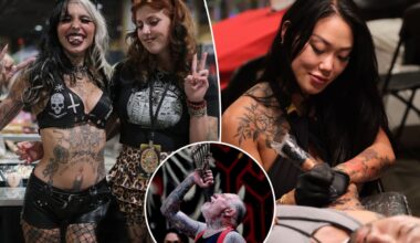 Inside the haunting artistry of the Long Beach Tattoo Arts Festival as world-famous artists leave their mark: photos