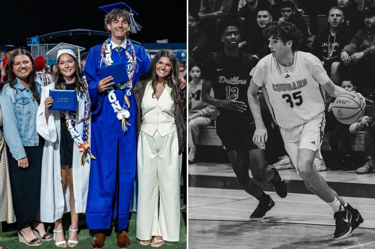 Horror on California college basketball court as 6ft 9in teen star suddenly collapses