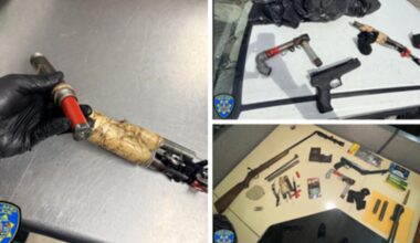 Oakland police seize homemade firearms, arrest assault suspect