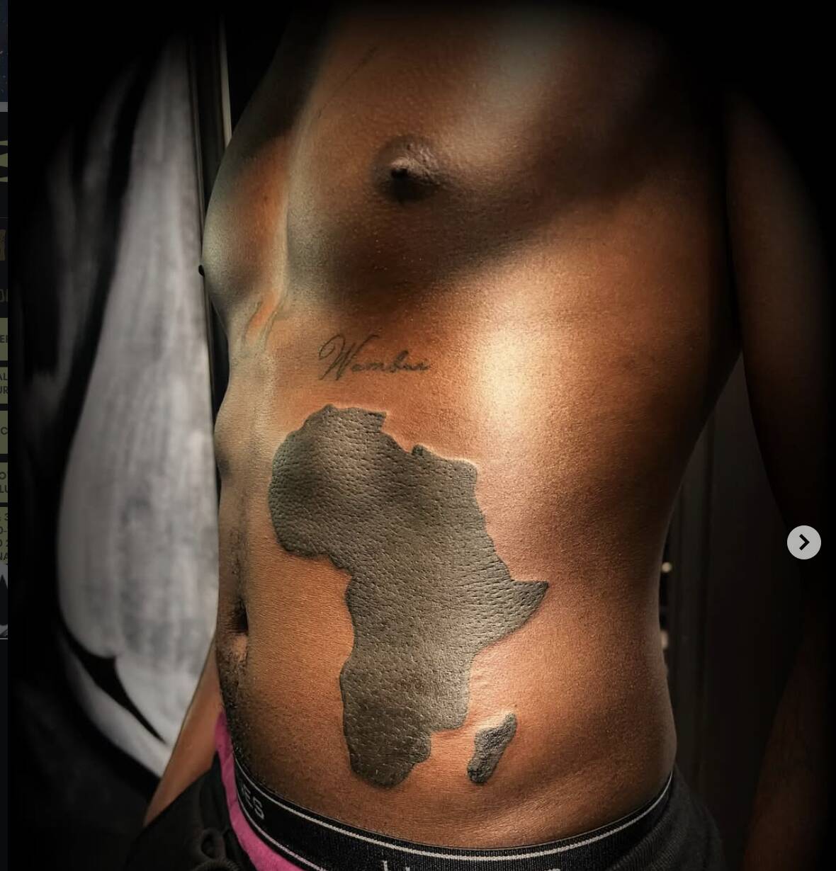 obsidian-tattoo-art-africa-on-black-stomach, Obsidian Healing Camp is rejuvenating minds in deep West Oakland, Culture Currents Featured 