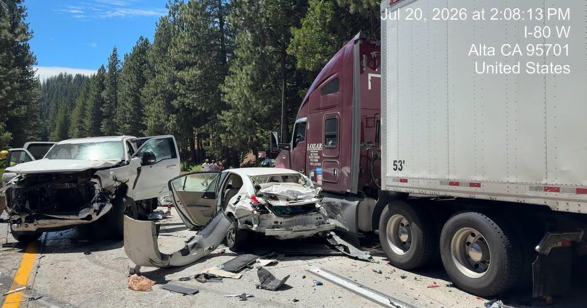 Crash on Interstate 80 in Placer County injures 7 people