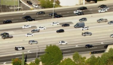 Armed suspect in stolen car leads LAPD on pursuit through city