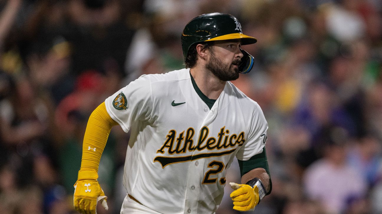 Sources: Athletics' Shea Langeliers has torn meniscus