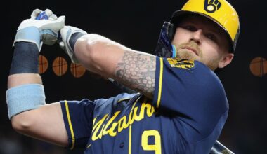 Milwaukee Brewers 1B Jake Bauers misses win with broken toe