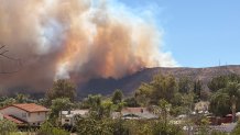 Ramona Country Estates resident Steve Tally captured photos of the Creelman Fire in Ramona from his backyard on July 22, 2026.