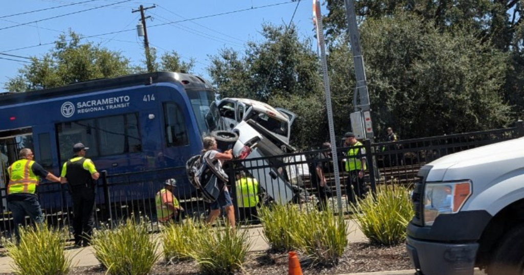 Rancho Cordova driver, SacRT train collide; bus bridge expected through holiday weekend