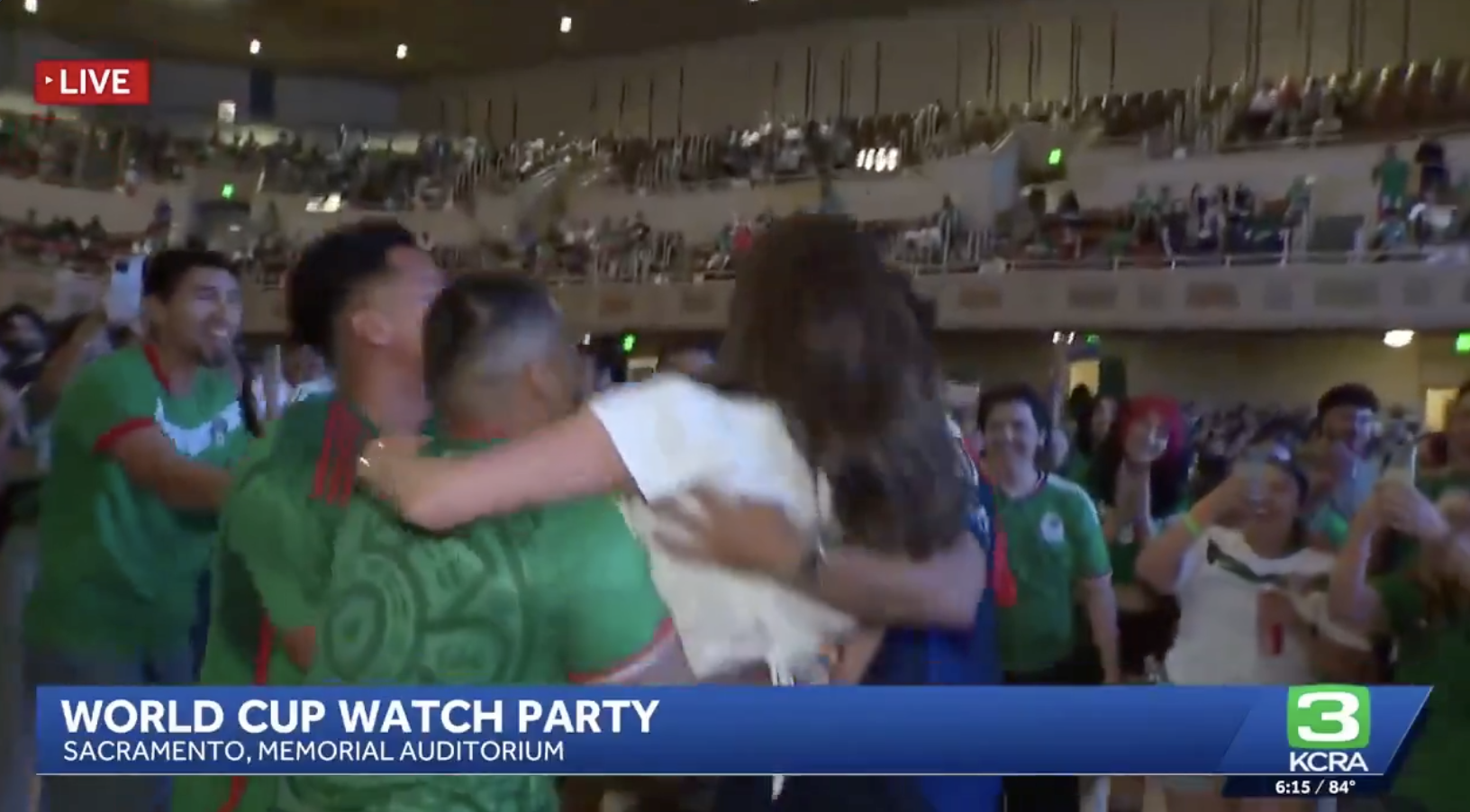 Sacramento reporter thrown into the air during Mexico watch party