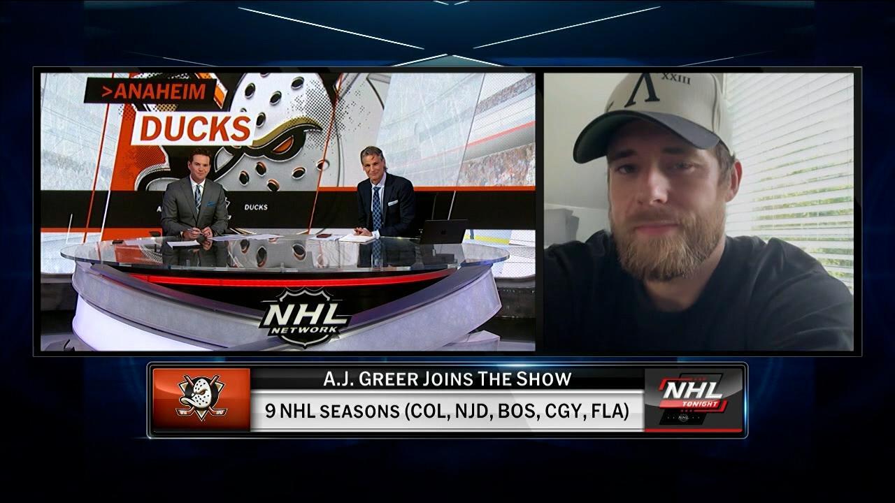 A.J. Greer joins NHL Tonight to talks trade to Ducks