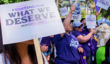 California’s state workers protest as return to office mandate takes effect