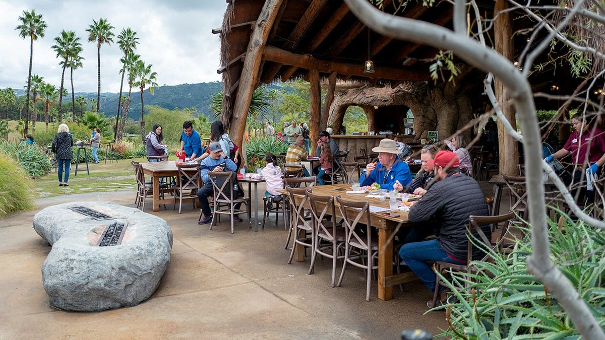 The Watering Hole restaurant at Kijamii Overlook in San Diego Zoo Safari Park.