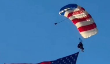 Skydiver survives crashing into California rodeo during Fourth of July stunt