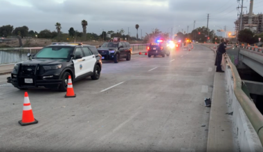 1 dead after car crashes off Long Beach bridge into Cerritos Channel
