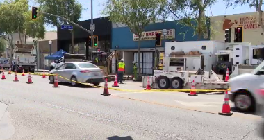 West Hollywood businesses recover from water main break while another water line leaks