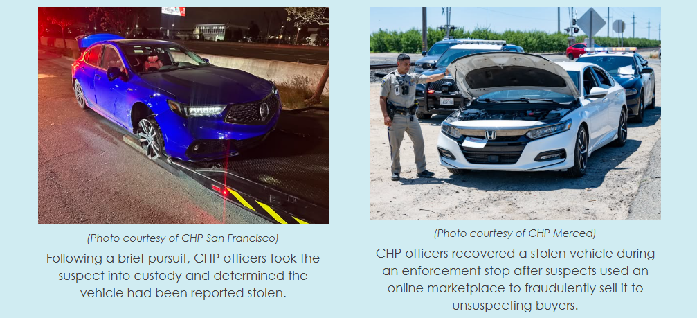 CALIFORNIA SEES SECOND STRAIGHT YEAR OF VEHICLE THEFT DECLINES