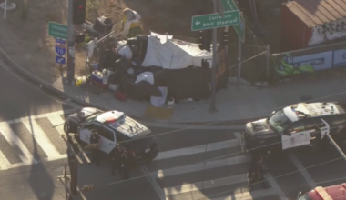 Suspect hospitalized after LAPD shooting underneath 10 Freeway in South Los Angeles
