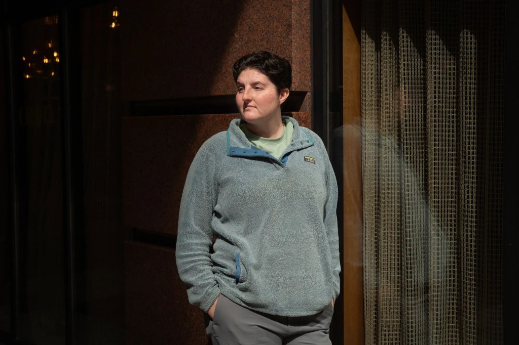 Jess Schwed, a grant writer and administrator at San Francisco Asian Women’s Shelter, worked on the Department of Justice grant that was later revoked under the Trump administration. (Sarahbeth Maney for The 19th)